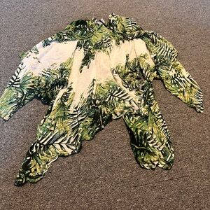 Tropical Leaf Bathing Suit Cover Up